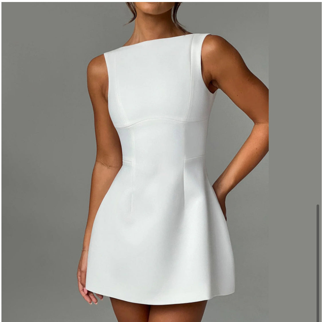 Alicia Mini Dress with Backless Design (One Piece)