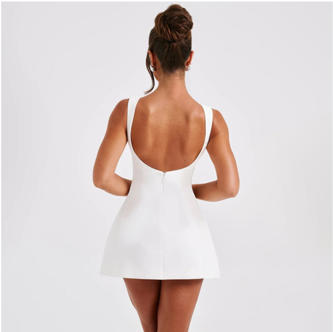 Alicia Mini Dress with Backless Design (One Piece)